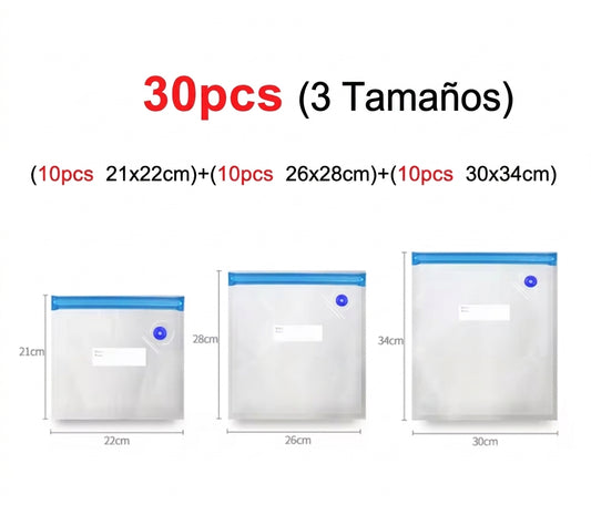 Bolsas de Vacío Reutilizables — Pack de 30